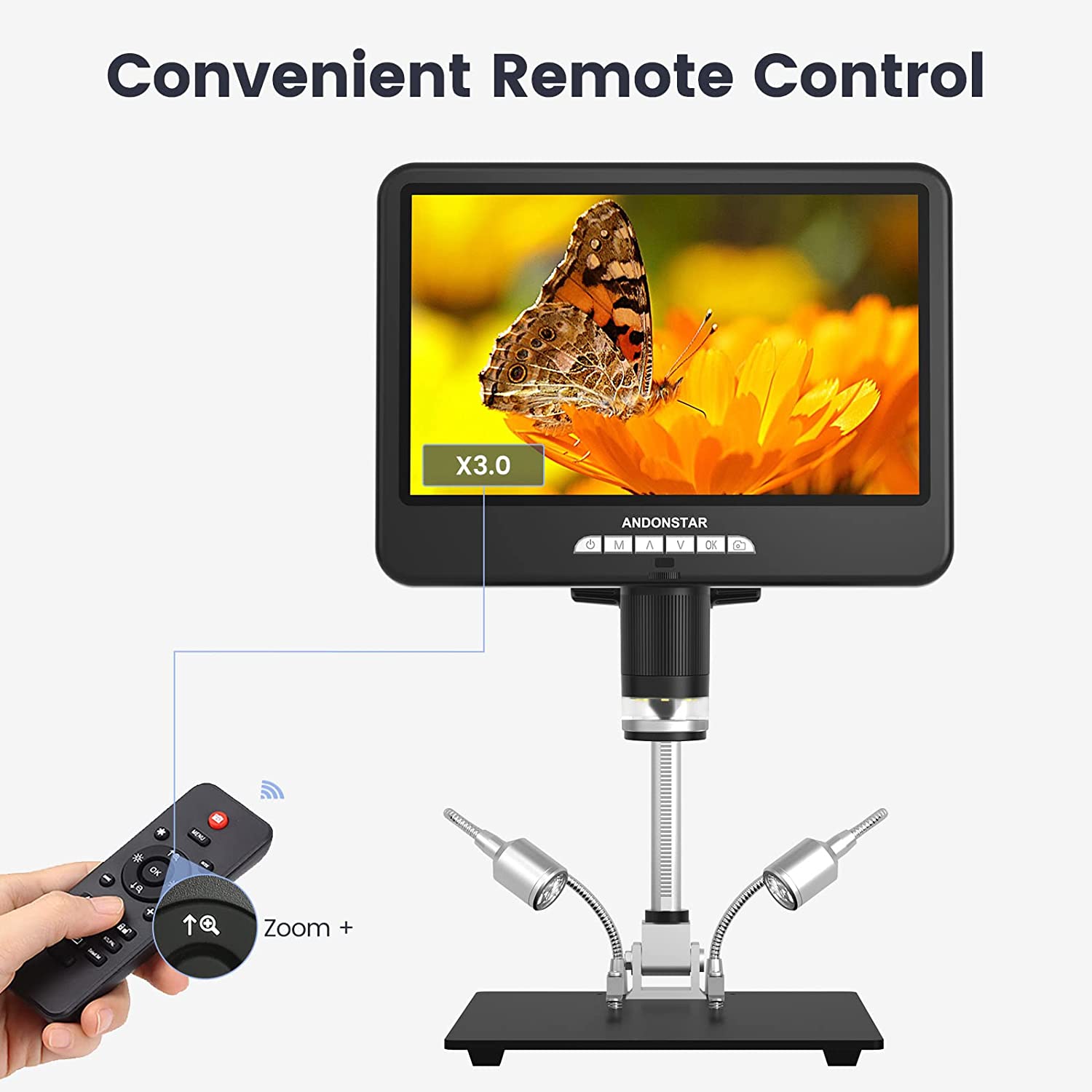 AD207S 7 inch HDMI Digital Microscope, Coin Microscope with LED – Andonstar